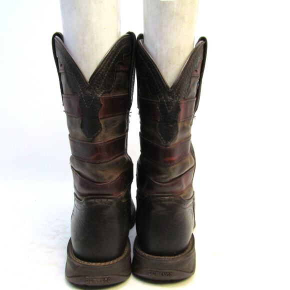 Durango Mens Size 8.5 M Brown Leather American Flag Cowboy Western Boots main image 5
